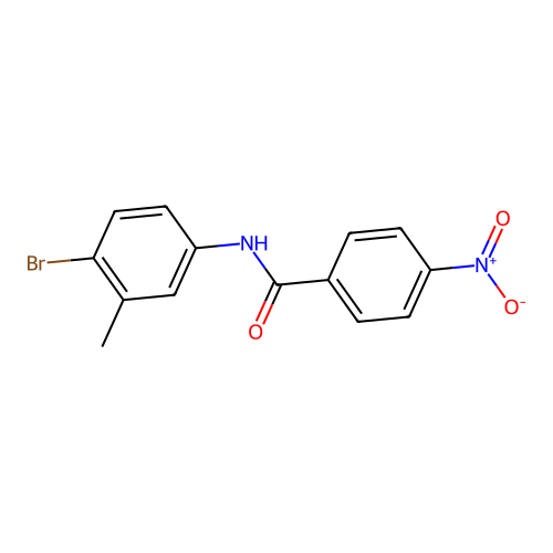 N-(4-bromo-3-methylphenyl)-4-nitrobenzamide structure