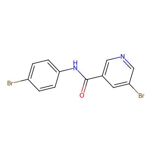 5-bromo-N-(4-bromophenyl)pyridine-3-carboxamide structure