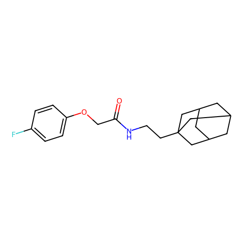 N-(2-((3r,5r,7r)-adamantan-1-yl)ethyl)-2-(4-fluorophenoxy)acetamide structure
