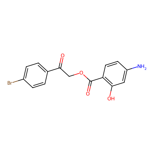 2-(4-Bromophenyl)-2-oxoethyl 4-amino-2-hydroxybenzoate structure