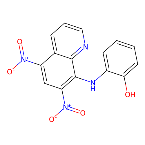 2-[(5,7-Dinitroquinolin-8-yl)amino]phenol structure