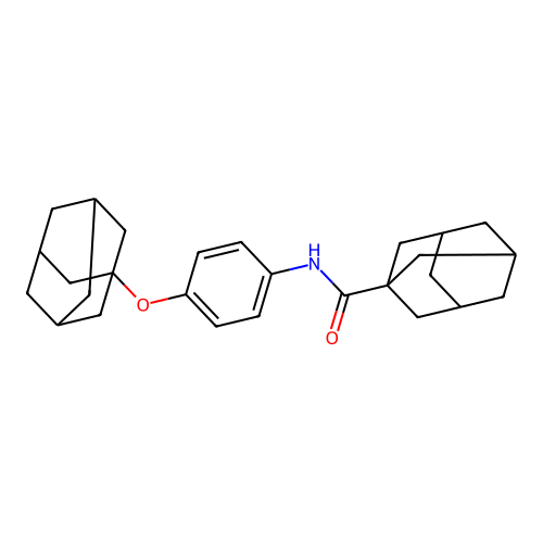 (3r,5r,7r)-N-(4-((3s,5s,7s)-adamantan-1-yloxy)phenyl)adamantane-1-carboxamide structure