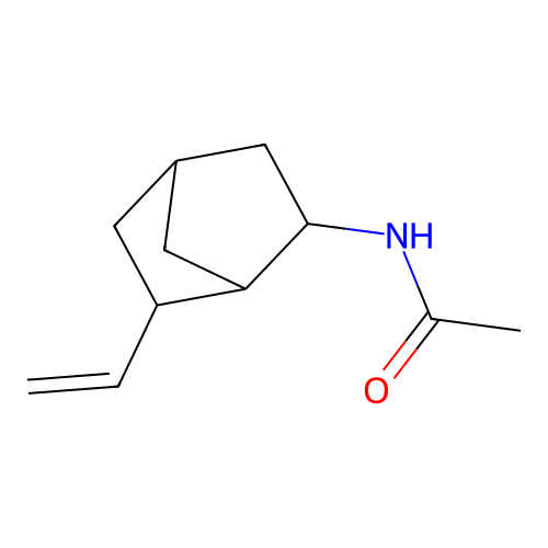 N-((1R,2S,4R,6S)-6-vinylbicyclo[2.2.1]heptan-2-yl)acetamide structure