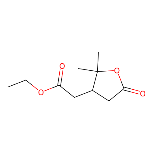 Ethyl 2-(2,2-dimethyl-5-oxotetrahydrofuran-3-yl)acetate structure