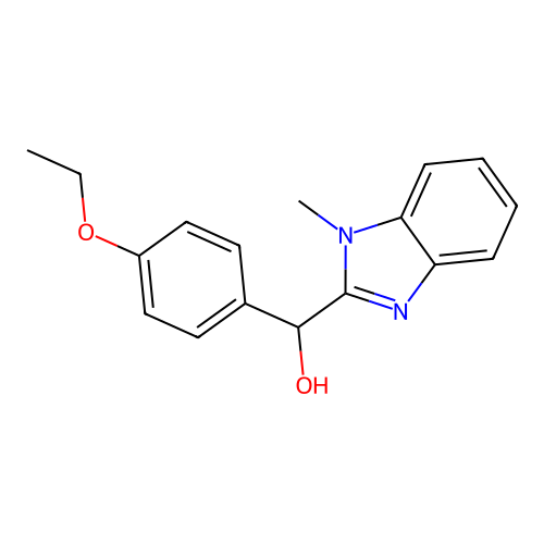 (4-ethoxyphenyl)(1-methyl-1H-benzimidazol-2-yl)methanol structure