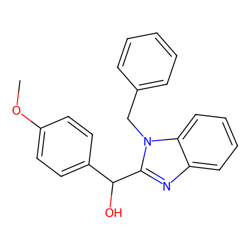 (1-benzyl-1H-benzimidazol-2-yl)(4-methoxyphenyl)methanol structure