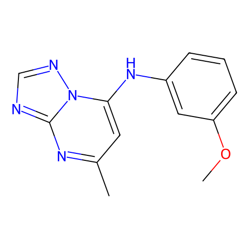 N-(3-methoxyphenyl)-5-methyl-[1,2,4]triazolo[1,5-a]pyrimidin-7-amine structure