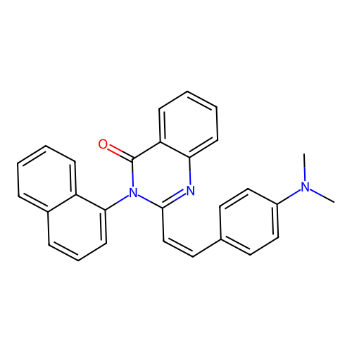 (Z)-2-(4-(dimethylamino)styryl)-3-(naphthalen-1-yl)quinazolin-4(3H)-one structure