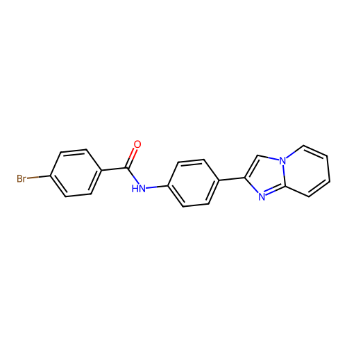 4-bromo-N-(4-(imidazo[1,2-a]pyridin-2-yl)phenyl)benzamide structure
