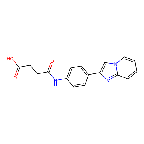 4-[(4-Imidazo[1,2-a]pyridin-2-ylphenyl)amino]-4-oxobutanoic acid structure