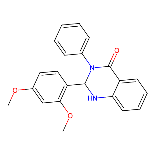 2-(2,4-dimethoxyphenyl)-3-phenyl-2,3-dihydroquinazolin-4(1H)-one structure
