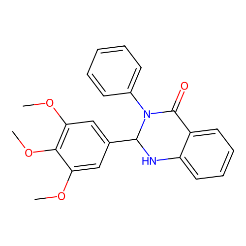 3-phenyl-2-(3,4,5-trimethoxyphenyl)-2,3-dihydroquinazolin-4(1H)-one structure