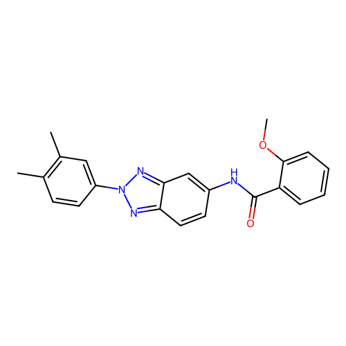N-[2-(3,4-dimethylphenyl)-2H-benzotriazol-5-yl]-2-methoxybenzamide structure
