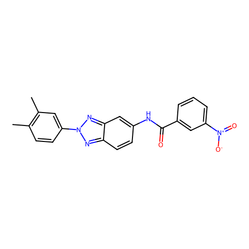 N-[2-(3,4-dimethylphenyl)-2H-benzotriazol-5-yl]-3-nitrobenzamide structure