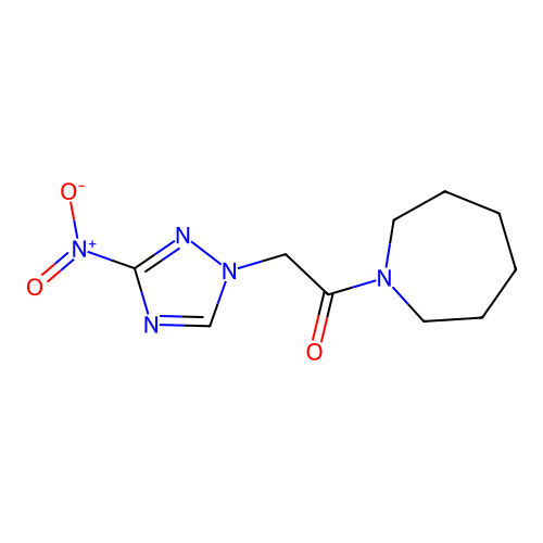 1-(azepan-1-yl)-2-(3-nitro-1H-1,2,4-triazol-1-yl)ethanone structure