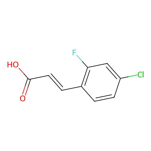 (2E)-3-(4-Chloro-2-fluorophenyl)-2-propenoic acid structure