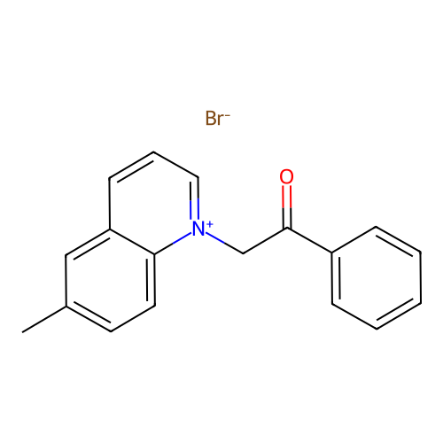 6-Methyl-1-(2-oxo-2-phenylethyl)quinolinium bromide structure