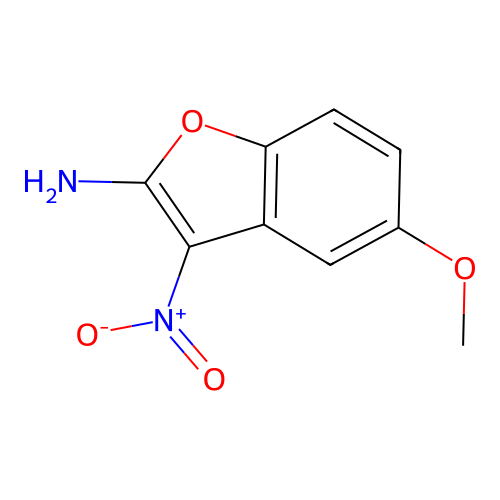 5-Methoxy-3-nitro-1-benzofuran-2-amine structure