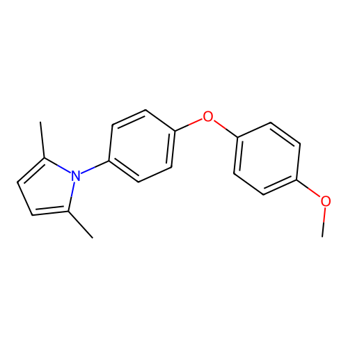 1-[4-(4-methoxyphenoxy)phenyl]-2,5-dimethyl-1H-pyrrole structure