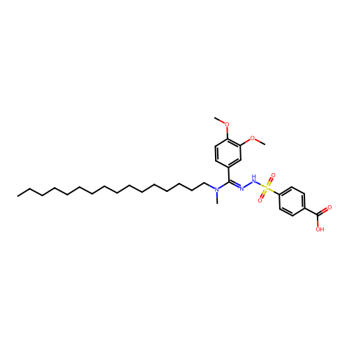 4-Sulfobenzoic acid 4-(A-(N-hexadecyl-N-methylamino)veratrylidene)hydrazide structure