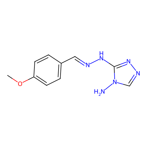 4-methoxybenzaldehyde 1-(4-amino-4H-1,2,4-triazol-3-yl)hydrazone structure