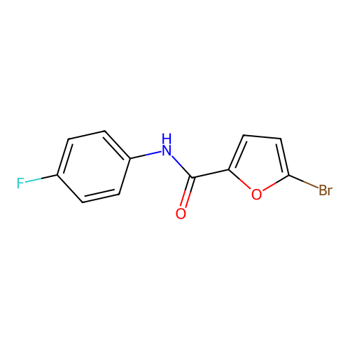 5-bromo-N-(4-fluorophenyl)furan-2-carboxamide structure