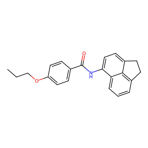 N-(1,2-dihydro-5-acenaphthylenyl)-4-propoxybenzamide structure