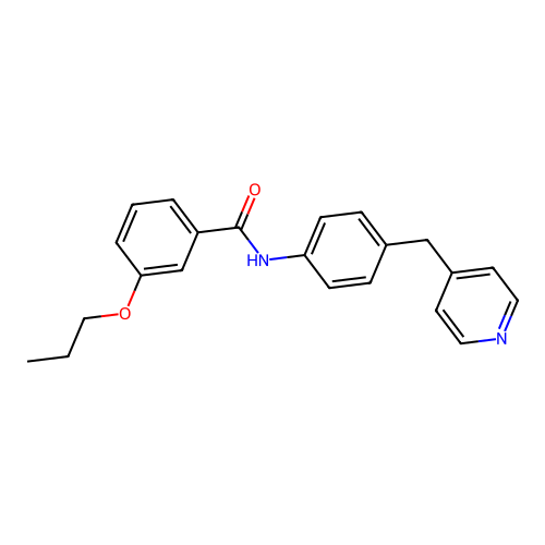 3-propoxy-N-[4-(pyridin-4-ylmethyl)phenyl]benzamide structure