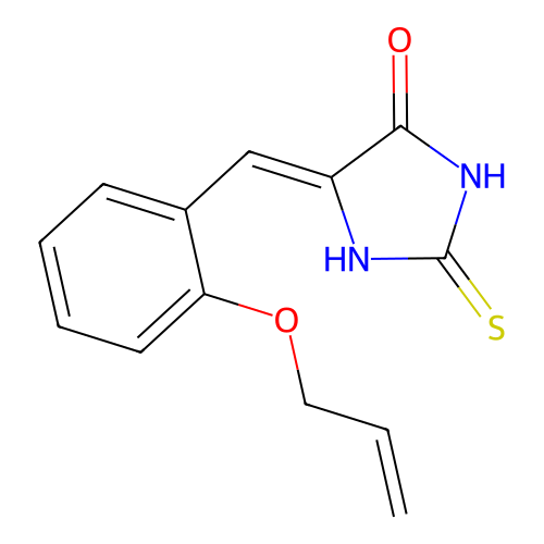 5-[(2-Prop-2-enoxyphenyl)methylidene]-2-sulfanylideneimidazolidin-4-one structure