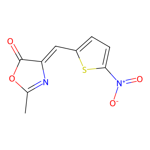 (Z)-2-Methyl-4-((5-nitrothiophen-2-yl)methylene)oxazol-5(4H)-one structure