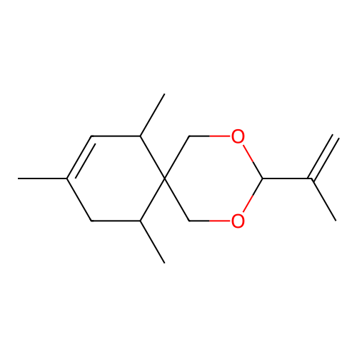 7,9,11-Trimethyl-3-(prop-1-en-2-yl)-2,4-dioxaspiro[5.5]undec-8-ene structure