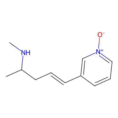 (E)-N-methyl-5-(1-oxidopyridin-1-ium-3-yl)pent-4-en-2-amine structure