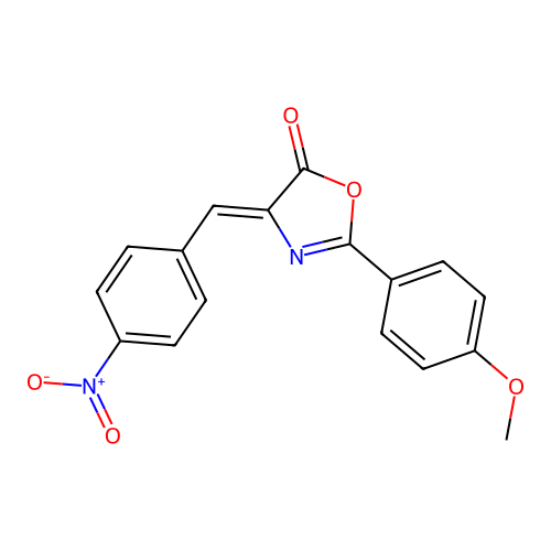 (4Z)-2-(4-methoxyphenyl)-4-[(4-nitrophenyl)methylidene]-1,3-oxazol-5-one structure