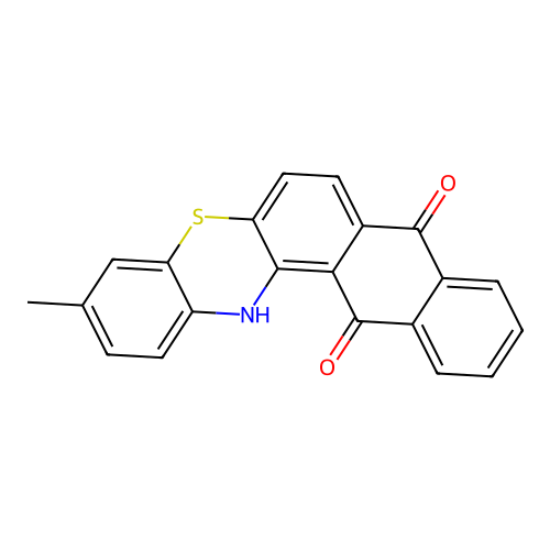 3-methyl-8H-naphtho[2,3-a]phenothiazine-8,13(14H)-dione structure