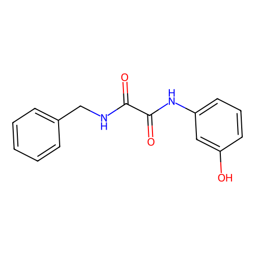 N-benzyl-N'-(3-hydroxyphenyl)ethanediamide structure