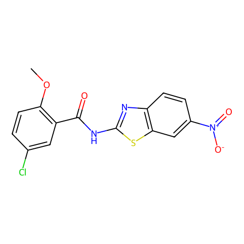 5-chloro-2-methoxy-N-(6-nitro-1,3-benzothiazol-2-yl)benzamide structure