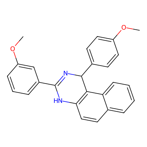 3-(3-Methoxyphenyl)-1-(4-methoxyphenyl)-1,2-dihydrobenzo[f]quinazoline structure