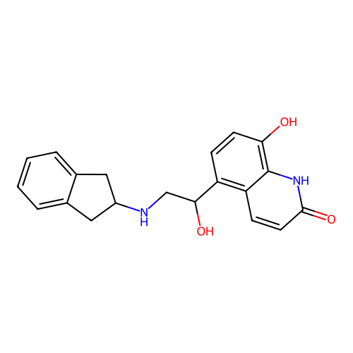 8-Hydroxy-5-[1-hydroxy-2-(indan-2-ylamino)-ethyl]-1h-quinolin-2-one structure