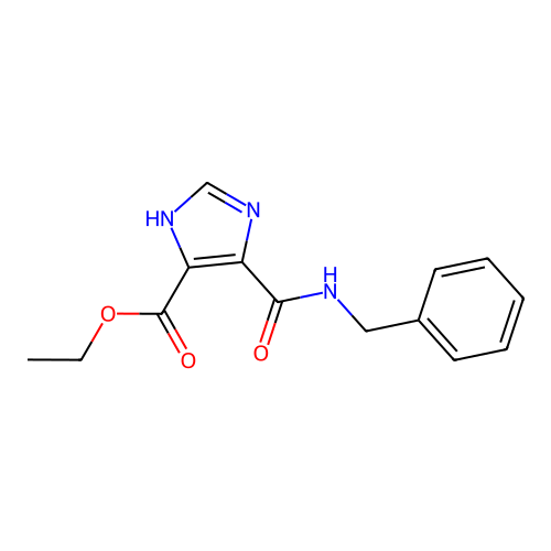 5-Benzylcarbamoyl-1H-imidazole-4-carboxylic acid ethyl ester structure