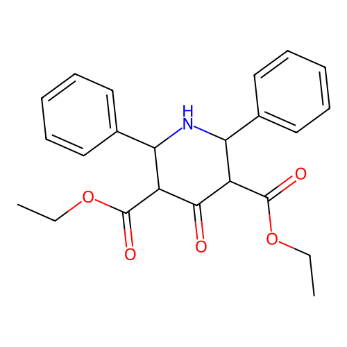 Diethyl 4-oxo-2,6-diphenylpiperidine-3,5-dicarboxylate structure