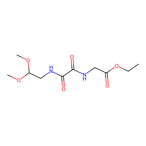 [(2,2-Dimethoxy-ethylaminooxalyl)-amino]-acetic acid ethyl ester structure
