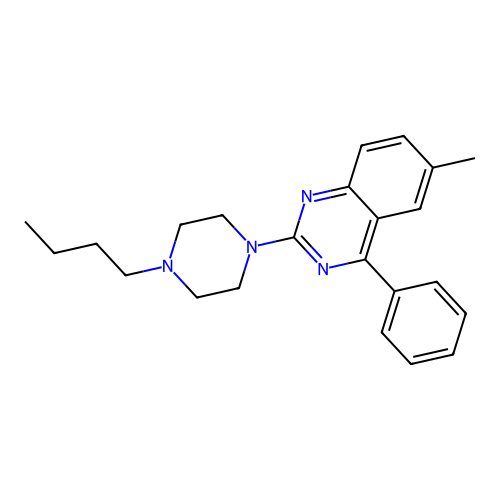 2-(4-Butylpiperazin-1-yl)-6-methyl-4-phenylquinazoline structure