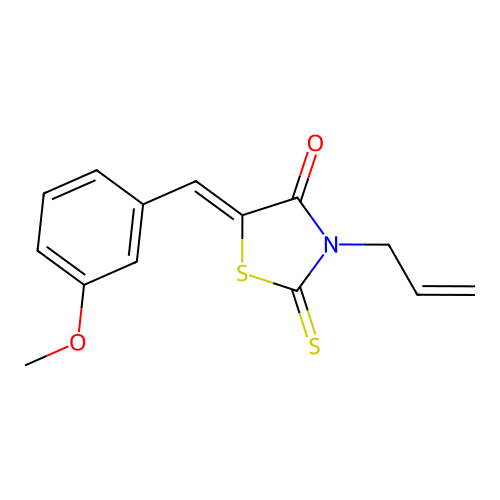 (Z)-3-allyl-5-(3-methoxybenzylidene)-2-thioxothiazolidin-4-one structure
