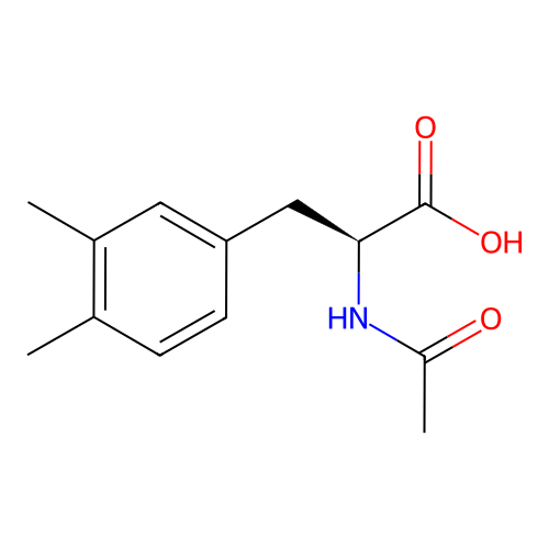 (2S)-2-acetamido-3-(3,4-dimethylphenyl)propanoic acid structure
