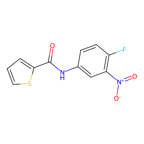 N-(4-fluoro-3-nitrophenyl)thiophene-2-carboxamide structure