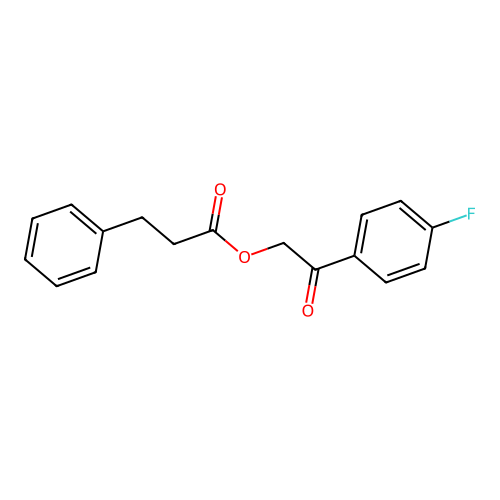 2-(4-Fluorophenyl)-2-oxoethyl 3-phenylpropanoate structure