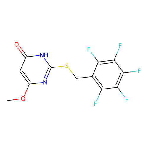 6-Methoxy-2-[(pentafluorobenzyl)sulfanyl]pyrimidin-4-ol structure
