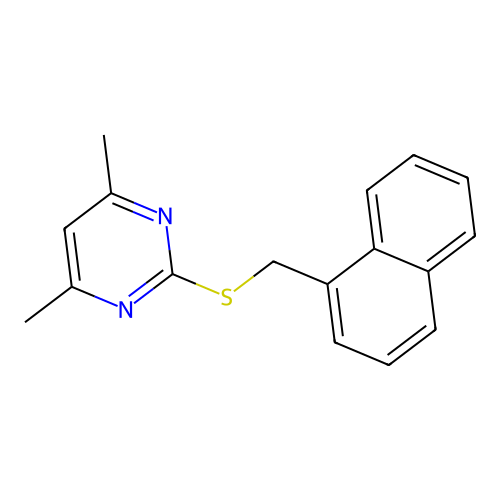 4,6-Dimethyl-2-[(naphthalen-1-ylmethyl)sulfanyl]pyrimidine structure