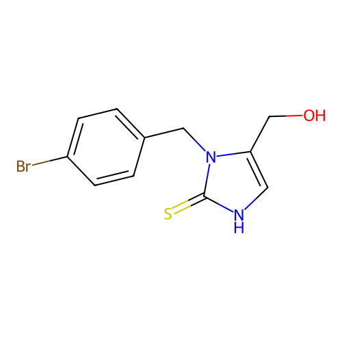 1-(4-BroMobenzyl)-2-Mercapto-5-hydroxymethyliMidazole structure