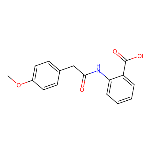 2-{[(4-Methoxyphenyl)acetyl]amino}benzoic acid structure